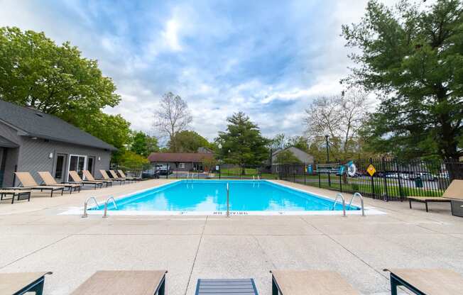 Pristine swimming pool at Woodbridge Apartments, Kentucky, 40242
