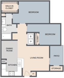 1 bed, 1 bath, 897 sqft, $1,058