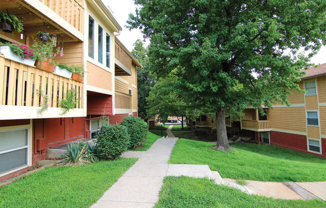 Path to Clubhouse at Raintree Apartments, Kansas, 66614