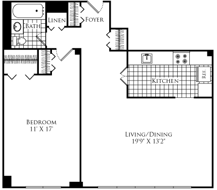 1 bed, 1 bath, 760 sqft, $2,527, Unit 5S