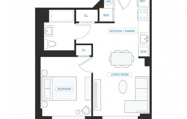 1 bed, 1 bath, $3,982, Unit 313