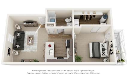 1 bed, 1 bath, 760 sqft, $1,049