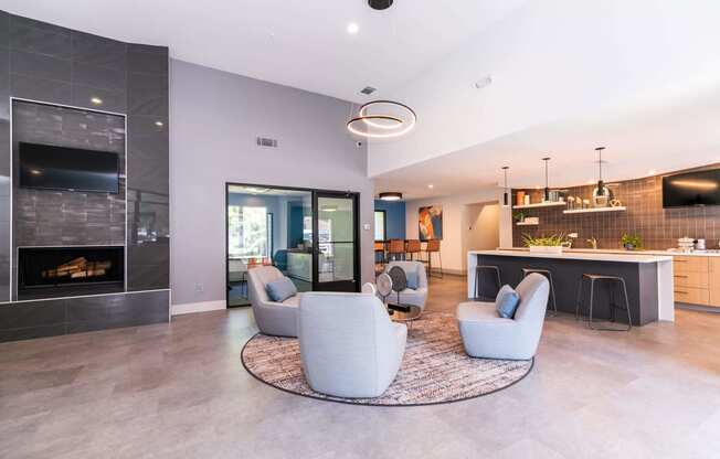 Resident Lounge with Coffee Station. at The Atlantic Brookhaven, Georgia, 30329