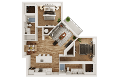 2 beds, 2 baths, 1,140 sqft, $2,004