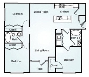 3 beds, 2 baths, 1,292 sqft, $1,520