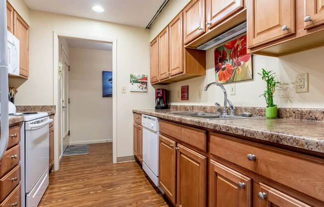 large kitchens with cabinets in Duluth apartments