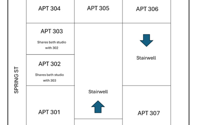 Studio, 1 bath, 208 sqft, $920, Unit 102-305