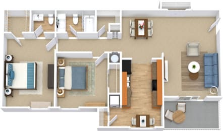 2 beds, 1.5 baths, 1,065 sqft, $1,650