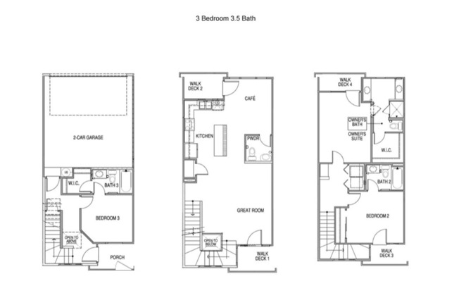 3 beds, 3.5 baths, 1,582 sqft, $2,595, Unit 4