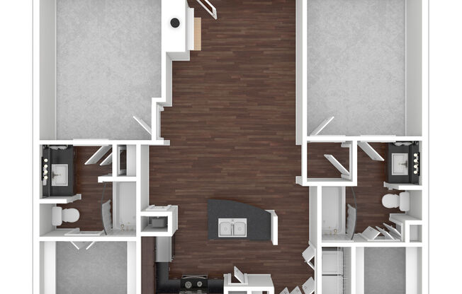 2 beds, 2 baths, 1,084 sqft, $1,645