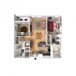 2 beds, 2 baths, 960 sqft, $3,996