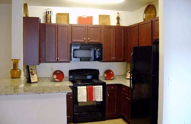 Kitchen interior at Village on the Lake Apartments, Spring Lake, 28390