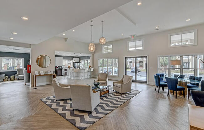 exclusive clubhouse at apartment complex