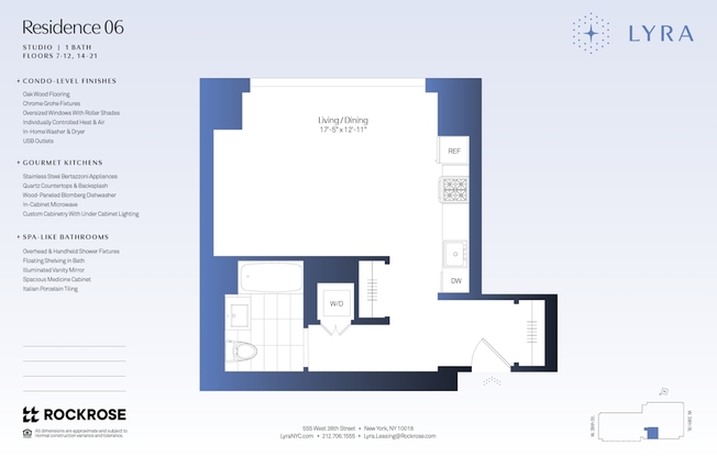 Studio, 1 bath, $3,836, Unit 906