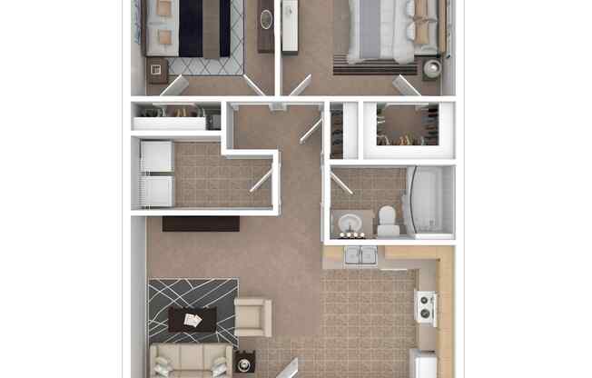 2 beds, 1 bath, 816 sqft, $1,320