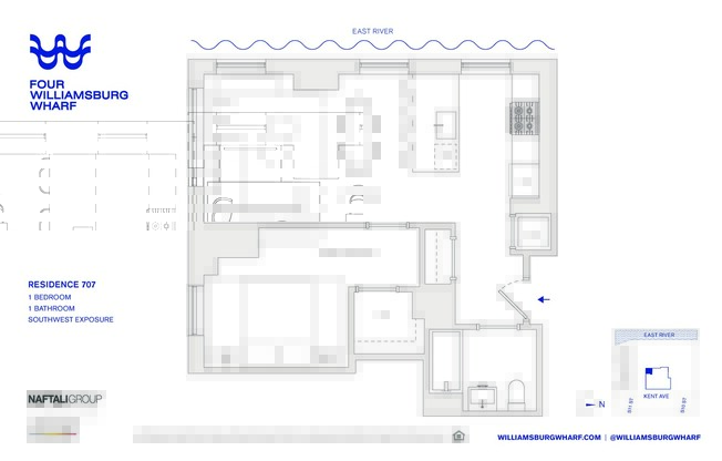 1 bed, 1 bath, $4,993, Unit 707