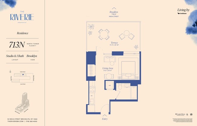 Studio, 1 bath, $4,790, Unit 713N