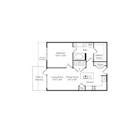 1 bed, 1 bath, 770 sqft, $1,406