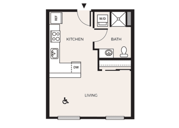 Studio, 1 bath, 429 sqft, $1,452