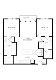 2 beds, 2 baths, 1,114 sqft, $1,855