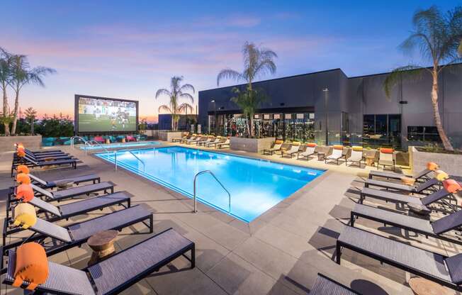 Twilight Pool at The Herald Apartments