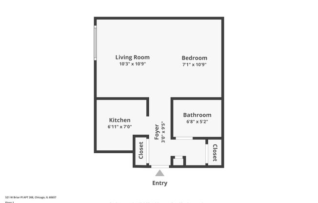 Studio, 1 bath, 390 sqft, $1,400, Unit 521-308