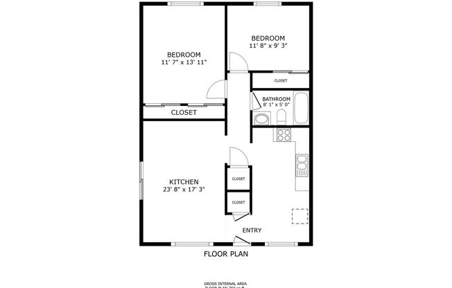 2 beds, 1 bath, 840 sqft, $1,210, Unit 82