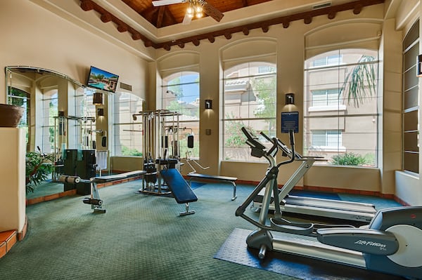 Old Town Scottsdale Apartments for Rent - Cibola - Community Fitness Center with Treadmill, Elliptical, Weights, and TV