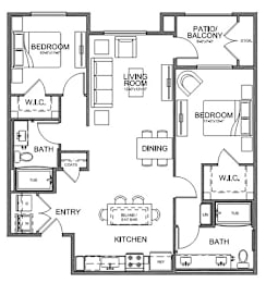 2 beds, 2 baths, 856 sqft, $3,218