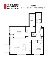 2 beds, 2 baths, 1,085 sqft, $2,825