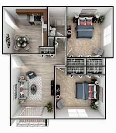 2 beds, 1 bath, 975 sqft, $2,060