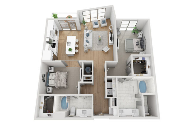 2 beds, 2 baths, 1,347 sqft, $5,175