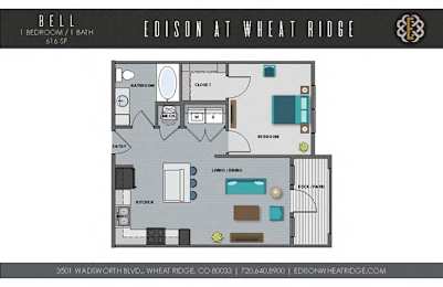 1 bed, 1 bath, 616 sqft, $1,810