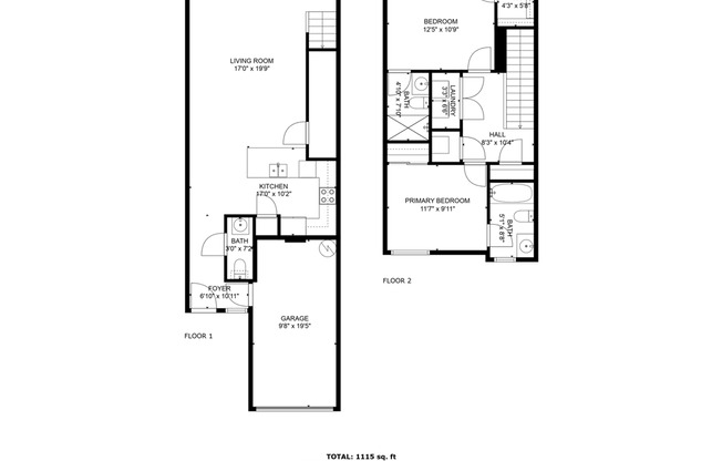 2 beds, 2.5 baths, $1,750