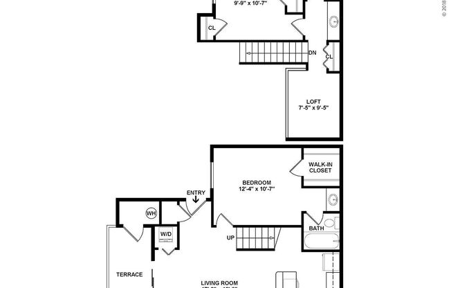 2 beds, 2 baths, 1,108 sqft, $1,609