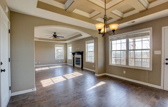 Stunning Five Bedroom With Hardwoods, Fireplace and Covered Patio in Sunset Meadows