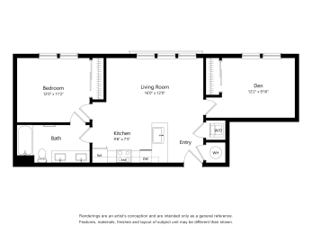 1 bed, 1 bath, 762 sqft, $2,236