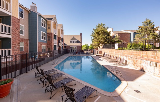 the swimming pool at the preserve at polo towers apartments sc