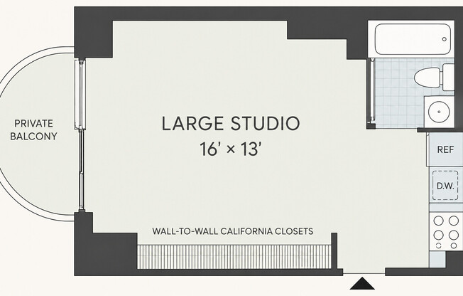 Studio, 1 bath, 400 sqft, $3,500, Unit 9D