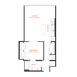 1 bed, 1 bath, 721 sqft, $2,654