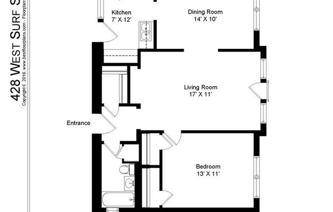 1 bed, 1 bath, 830 sqft, $2,150, Unit 428-2A