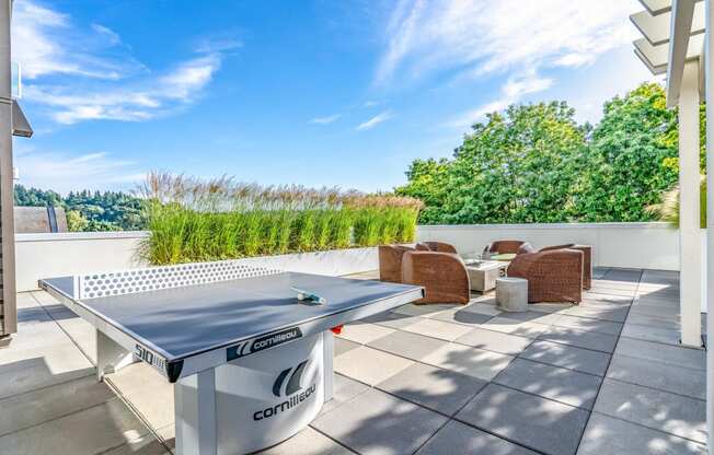 outdoor lounge table tennis