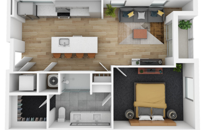 1 bed, 1 bath, 689 sqft, $2,274