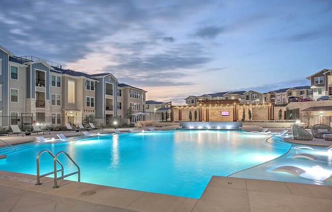 Relaxing Swimming Pool With Sundeck at Edge and Stone, Texas