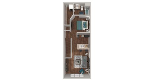 Studio, 1 bath, 660 sqft, $1,342