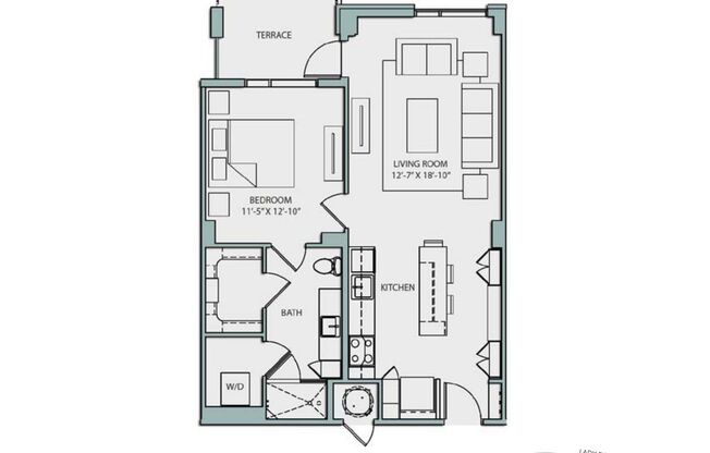 1 bed, 1 bath, 763 sqft, $3,010, Unit 1001