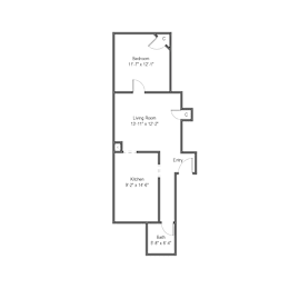1 bed, 1 bath, 605 sqft, $1,245