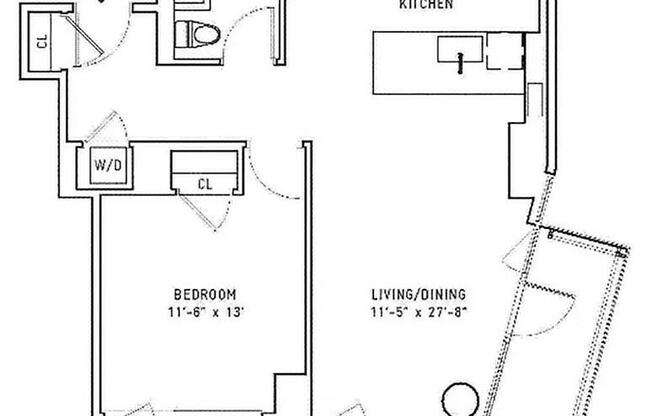 1 bed, 1 bath, 728 sqft, $6,500, Unit 11H