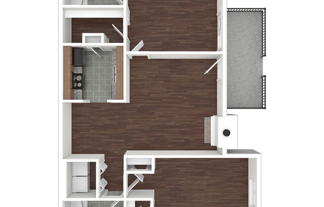2 beds, 2 baths, 935 sqft, $1,150