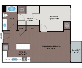 1 bed, 1 bath, 855 sqft, $1,843